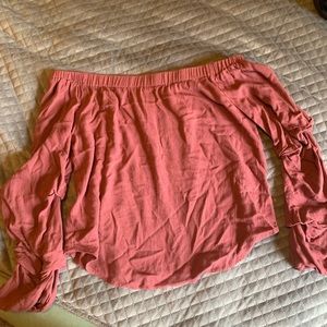 Off the shoulder 3/4 sleeve shirt